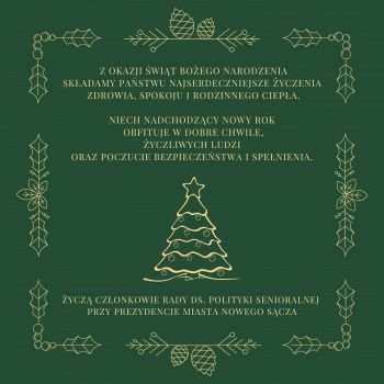 Zdjęcie do artykułu Życzenia od członków Rady ds. Polityki Senioralnej przy Prezydencie Miasta Nowego Sącza