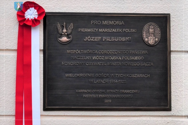 Odsłonięcie tablicy J. Piłsudskiego