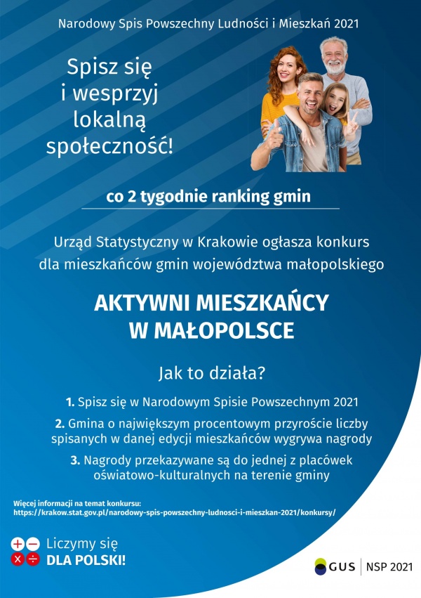 Aktywni mieszkańcy w Małopolsce - plakat