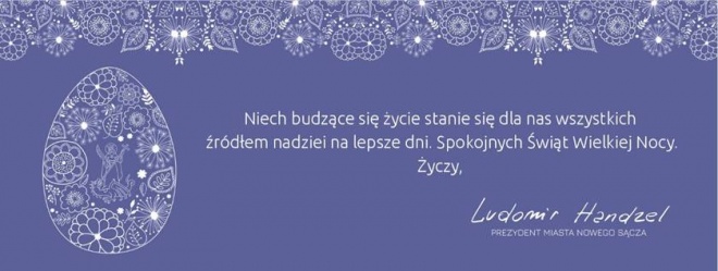 obrazek z życzeniami wielkanocnymi od Prezydenta