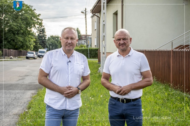 Prezydent Ludomir Handzel oraz radny Krzysztof Ziaja