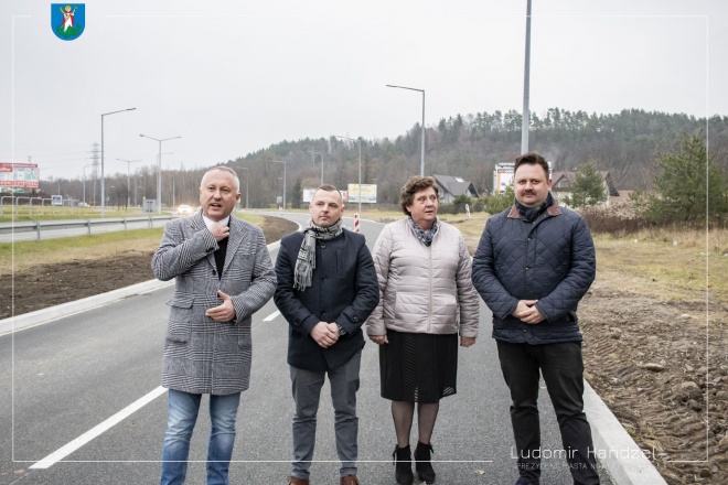 Prezydent Ludomir Handzel wraz z radna Krystyną Witkowską, radnym Dawidem Dumaną oraz radnym Jakubem Prokopowiczem.