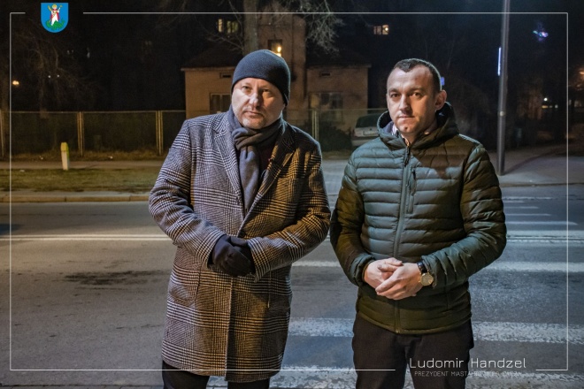 Prezydent Ludomir Handzel wraz z dr MZD Adamem Konickim. 