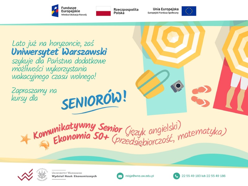 plakat kursy dla seniorów