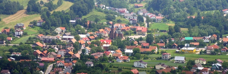 Widok z lotu ptaka na Biegonice