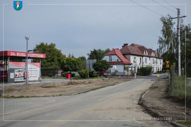 Łącznik ul. 29 Listopada oraz ul. Smolika podczas budowy.