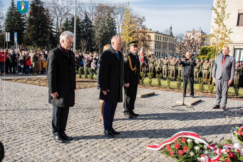 Prezydent Ludomir Handzel, Sekretarz miasta Piotr Lachowicz, zastępca prezydenta Magdalena Majka.
