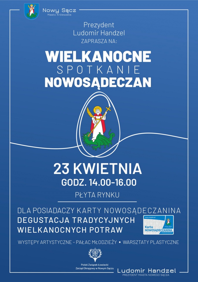 Plakat promujący Wielkanocne Spotkanie Nowosądeczan